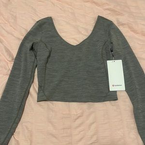 NWT Align Long Sleeve size 6 heather rover